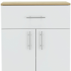 34" Light Oak and White Pantry Cabinet