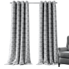 84 Silver Interlock Pattern Window Curtain Panel