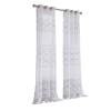 Set of Two 96" Gold and White SemiSheer Curtains
