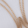 Set of Two 96" Gold and White SemiSheer Curtains