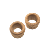 Set of Two Brown Wood Open Circle Drawer Pull Knobs