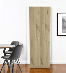 71" Oak Wood Pantry Or Storage Closet