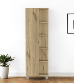 62" Oak Wood Pantry Or Storage Closet