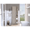 62" Light Gray Wood Pantry Or Storage Closet