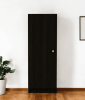 47" Black Wood Pantry Or Storage Closet