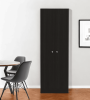 71" Black Wood Pantry Or Storage Closet