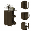 White Rolling Bar Cart With Wine Storage