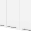 47" White Wood Wall Mounted Accent Chest With Four Doors