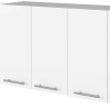 47" White Wood Wall Mounted Accent Chest With Four Doors