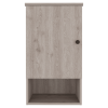 16" Light Gray Wood Floating Single Door Bathroom Vanity And Medicine Cabinet