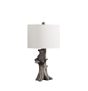 25" Black Blear in a Tree  Table Lamp With Beige Shade