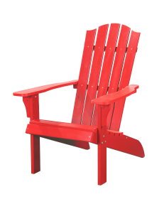 27" Red Heavy Duty Plastic Adirondack Chair