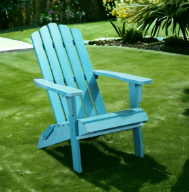 29" Blue Heavy Duty Plastic Indoor Outdoor Adirondack Chair