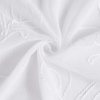 72" White Floral Faux Linen Shower Curtain With Embroidery