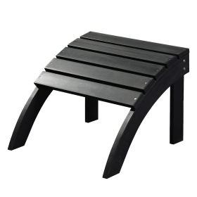 19" Plastic Black Specialty Outdoor Footstool Ottoman