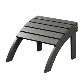 19" Gray Indoor Outdoor Footstool Ottoman