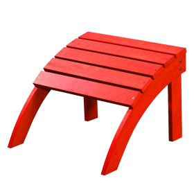 19" Plastic Red Specialty Outdoor Footstool Ottoman