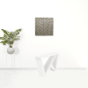32" White Wood Abstract End Table
