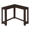 36" Espresso Solid Wood Distressed Corner Console Table