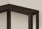 36" Espresso Solid Wood Distressed Corner Console Table