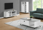 47" Gray And White Wood Enclosed and Open Storage TV Stand