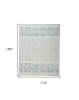 10' X 13' Ivory and Blue Geometric Hand Knotted Area Rug