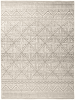 12' X 15' Gray And Ivory Geometric Hand Knotted Area Rug