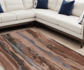 8' X 10' Blue and Red Wool Abstract Hand Tufted Area Rug