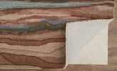 8' X 10' Blue and Red Wool Abstract Hand Tufted Area Rug