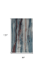 8' X 10' Blue Red And Ivory Wool Abstract Tufted Handmade Stain Resistant Area Rug