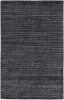 8' X 10' Gray And Black Striped Hand Woven Area Rug