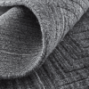 8' X 10' Gray And Black Striped Hand Woven Area Rug