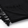 50" x 60" Black Woven Cotton Throw Blanket with Fringe