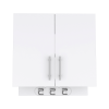 26" White Wood Floating Double Door Bathroom Vanity