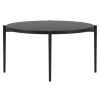 32" Black Steel Round Coffee Table