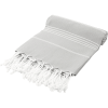 39" X 71" Gray Cotton Knitted Striped Turkish Towel Throw Blanket with Fringe