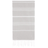 39" X 71" Gray Cotton Knitted Striped Turkish Towel Throw Blanket with Fringe