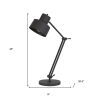 33" Black Metal Adjustable Desk Table Lamp