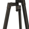 32" Charcoal Metal Tripod Table Lamp With Tan Drum Shade