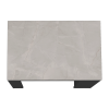 Faux Marble and Wood Kitchen Island With Storage