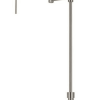 61" Nickel Adjustable Swing Arm Floor Lamp