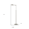 61" Nickel Adjustable Swing Arm Floor Lamp