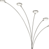 72" Nickel Five Light Led Arc Floor Lamp