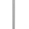 61" Chrome Tray Table Floor Lamp With White Square Shade
