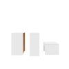 39" White Solid Console Table