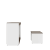 51" Light Gray And White Solid Console Table