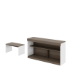 51" Light Gray And White Solid Console Table
