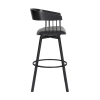 Light Gray And Brass Upholstered Fabric Dining Arm Chair