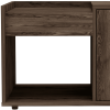 32" Brown Wood Coffee Table With Shelf
