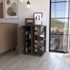 Black Rolling Bar Cart With Wine Storage